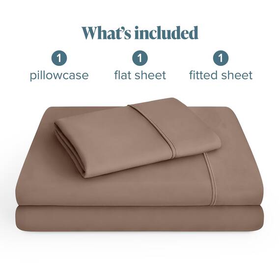 Bare Home Bettwäsche-Set für Einzelbett, 1800, ultraweiche Mikrofaser, für Einzelbett, hydrogebürstet, tiefe Tasche, 3-teiliges Set, Spannbetttuch, Bettlaken und 1 Kissenbezug, Bettlaken (Einzelbett,