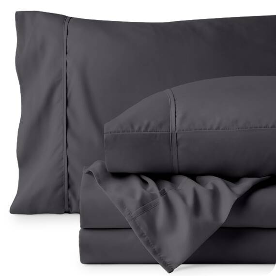 Bare Home Bettwäsche-Set für Einzelbett, 1800 ultraweiche Mikrofaser, für Einzelbett, hydrogebürstet, tiefe Tasche, 3-teiliges Set, Spannbetttuch, Bettlaken und 1 Kissenbezug, Bettlaken (Einzelbett,