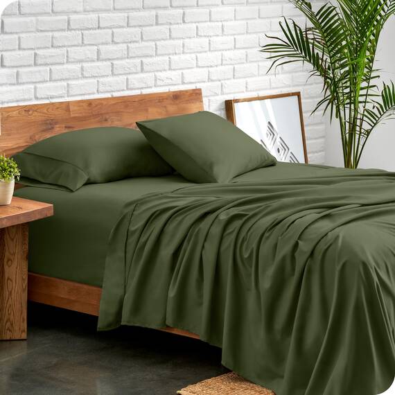 Bare Home Bettwäsche-Set für Doppelbett: 1800 ultraweiche Mikrofaser, für Doppelbett, hydrogebürstet, tiefe Tasche, 4-teiliges Set, Spannbetttuch, Bettlaken und 2 Kissenbezüge, Bettlaken (Doppelbett,