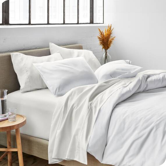 Bare Home Bettwäsche-Set für Super-Kingsize-Betten – 1800 ultraweiche Mikrofaser für Super-King-Size-Betten – hydrogebürstet – tiefe Tasche – 4-teiliges Set – Spannbetttuch, Bettlaken und 2