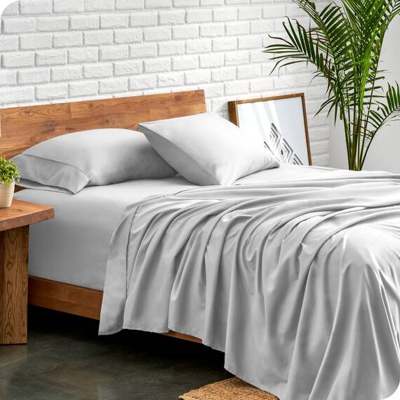 Bare Home Bettwäsche-Set für Einzelbett, 1800 ultraweiche Mikrofaser, für Einzelbett, hydrogebürstet, tiefe Tasche, 3-teiliges Set, Spannbetttuch, Bettlaken und 1 Kissenbezug, Bettlaken (Einzelbett,