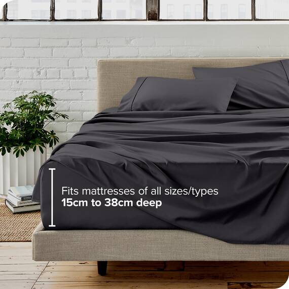 Bare Home Bettwäsche-Set für Doppelbett, 1800, ultraweiche Mikrofaser, für Doppelbett, hydrogebürstet, tiefe Tasche, 4-teiliges Set, Spannbetttuch, Bettlaken und 2 Kissenbezüge, Bettlaken (Doppelbett,