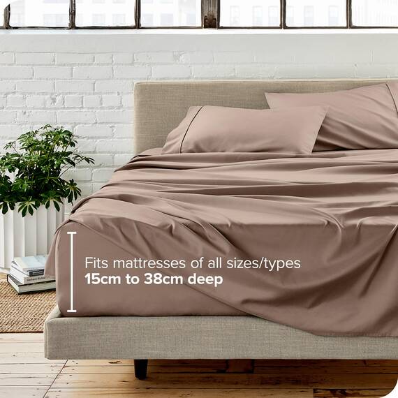 Bare Home Bettwäsche-Set für Einzelbett, 1800, ultraweiche Mikrofaser, für Einzelbett, hydrogebürstet, tiefe Tasche, 3-teiliges Set, Spannbetttuch, Bettlaken und 1 Kissenbezug, Bettlaken (Einzelbett,