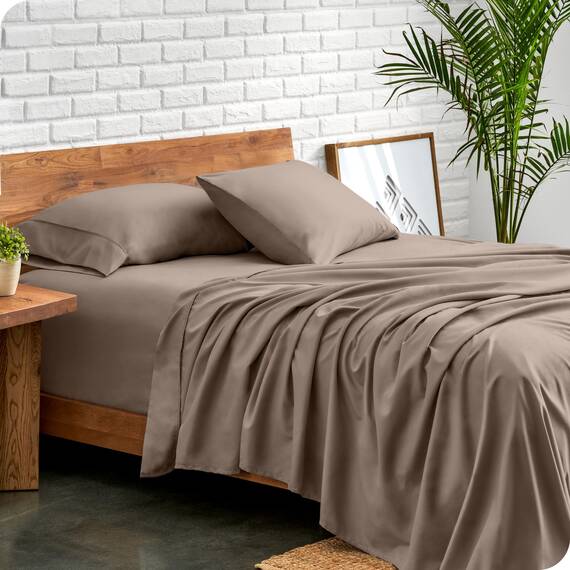 Bare Home Bettwäsche-Set für Einzelbett, 1800, ultraweiche Mikrofaser, für Einzelbett, hydrogebürstet, tiefe Tasche, 3-teiliges Set, Spannbetttuch, Bettlaken und 1 Kissenbezug, Bettlaken (Einzelbett,