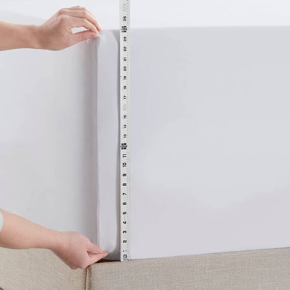 Empyrean Bedding Spannbettlaken für hohe Matratzen, 45.7 cm – 53.3 cm, extra tief, luxuriös, seidig, weich, doppelt gebürstete Mikrofaser, hypoallergen, knitterfrei, Queen-Size-Bett, Weiß