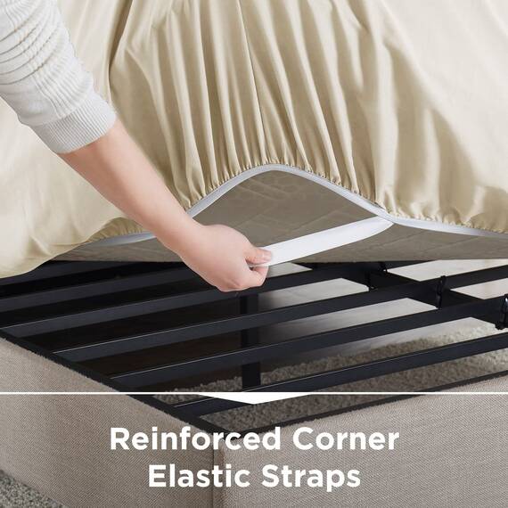 Empyrean Bedding Extra tiefe Spannbettlaken für hohe Matratzen, 45.7 cm – 53.3 cm, luxuriös, seidig weich, doppelt gebürstete Mikrofaser, hypoallergen, knitterfrei, King-Size-Bett, cremefarben