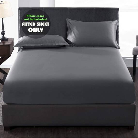 Cosmoplus Spannbettlaken für Doppelbetten (kein Bettlaken oder Kissenbezüge), 4-Wege-Stretch-Mikro-Knit, für Standard-Matratzen und Luftbett-Matratzen von 20.3 cm bis 25.4 cm, grau
