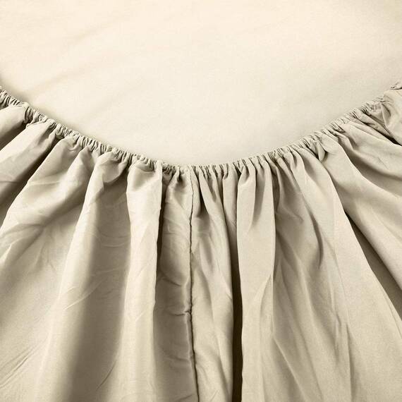 Sfoothome Hellbeige Queen-Bettwäsche-Set – Hotel-Luxus-Bettwäsche-Set, extra Tiefe Taschen, 1800er-Serie, Knitter- und lichtbeständig, Bettlaken und Kissenbezug (Queensize, Beige)