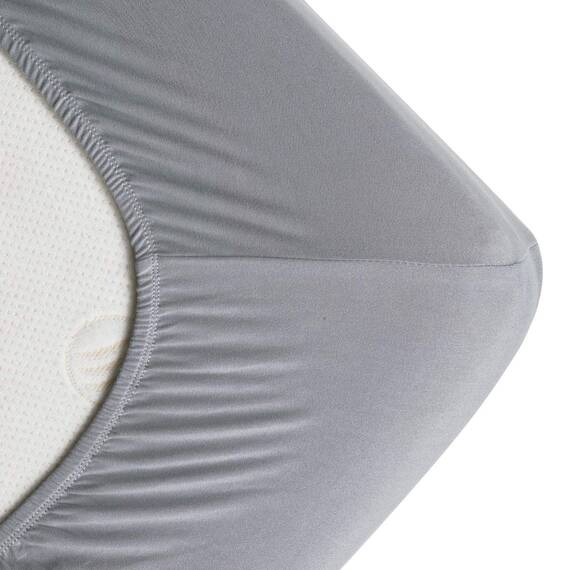 Cosmoplus Queensize-Spannbetttuch (ohne Bettlaken oder Kissenbezüge), 4-Wege-Stretch-Mikro-Knit, für Standard-Matratzen und Luftbett-Matratzen von 20.3 cm bis 35.6 cm, Hellgrau