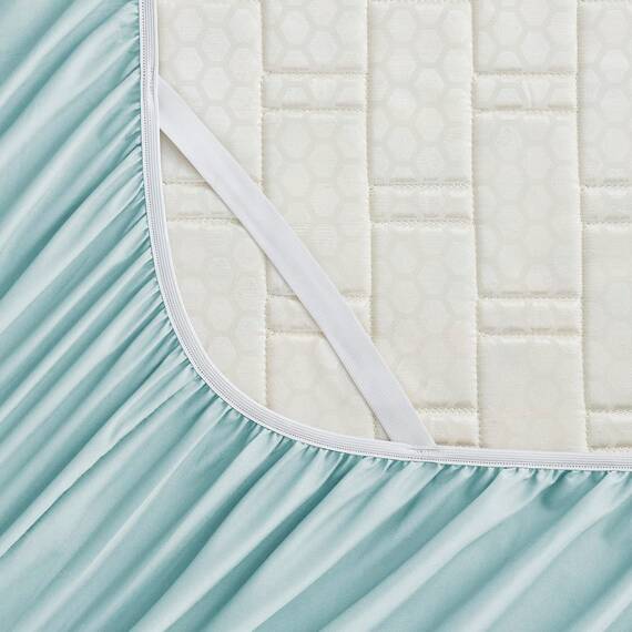 Empyrean Bedding Extra tiefe Spannbettlaken für hohe Matratzen, 45.7 cm – 53.3 cm, luxuriös, seidig weich, doppelt gebürstete Mikrofaser, hypoallergen, knitterfrei, King-Size-Bett, Hellblau