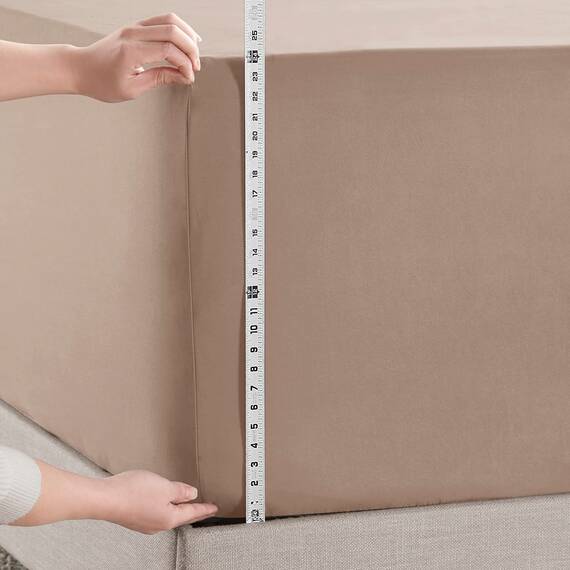 Empyrean Spannbettlaken für Doppelbett, extra tief, für Doppelbetten geeignet, passend für 45,7 bis 61 cm große Matratzen, superweich, knitterfrei und atmungsaktiv, mit Eckgurten