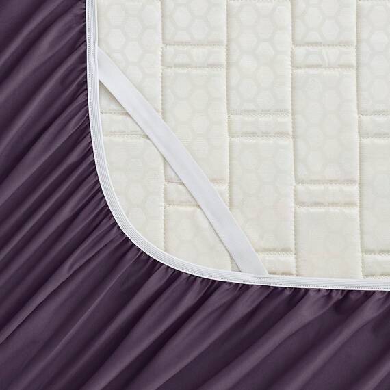 Empyrean Bedding Spannbettlaken für hohe Matratzen, 45.7 cm – 53.3 cm, extra tief, luxuriös, seidig weich, doppelt gebürstete Mikrofaser, hypoallergen, knitterfrei, Twin XL, auberginefarben