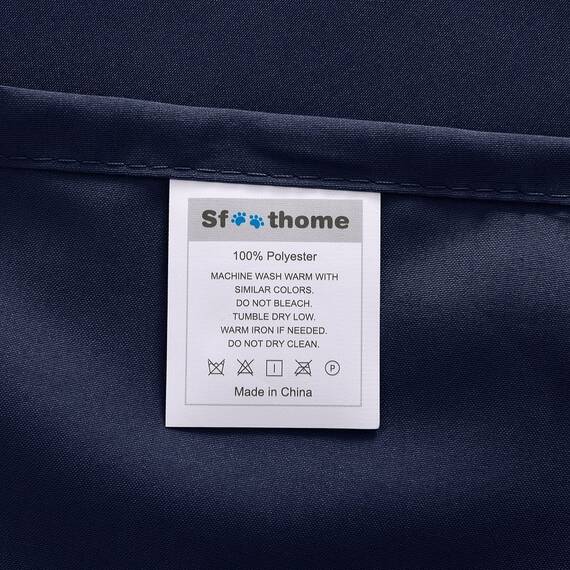 Sfoothome Bettbezug-Set für Queensize-Betten, Marineblau, 4-teilig, extra tiefe Taschen, 1800er-Serie, Bettwäsche-Set, knitter- und lichtbeständig, Bettlaken und Kissenbezug (Queensize, Marineblau)
