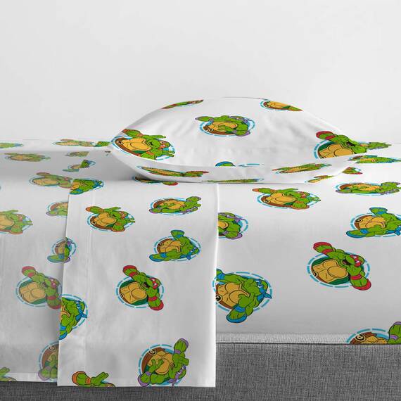 Nickelodeon Teenage Mutant Ninja Turtles Bettwäsche-Set, 5-teilig, wendbar, superweiche, lichtbeständige Mikrofaser, offizielles Nickelodeon Produkt