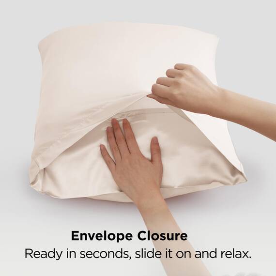 Bedsure Satin-Kissenbezüge für Kingsize-Bett, seidige Kissenbezüge für Haar und Haut, 50,8 x 91,4 cm, Kissenbezüge mit Hotelverschluss, ähnlich wie Seidenkissenbezüge, Geschenke für Damen und Herren,