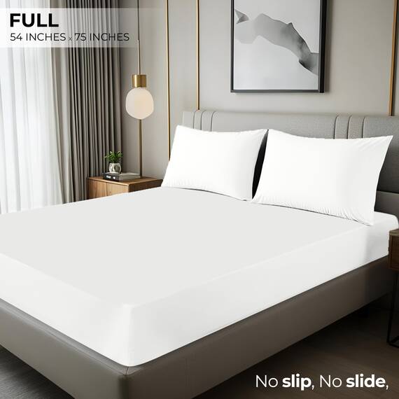 Utopia Bedding Spannbetttuch, Tiefe Taschen, weiche Mikrofaser, schrumpft und lichtbeständig, pflegeleicht, nur 1 Spannbetttuch, Weiß
