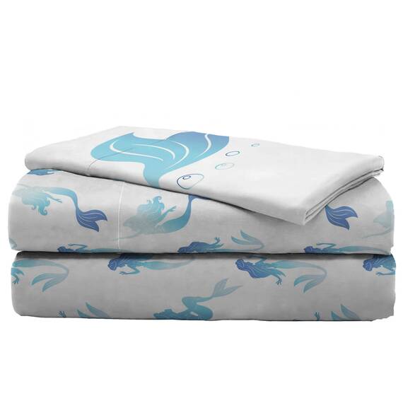 Jay Franco Disney The Little Mermaid Jewel 5 Piece Twin Bed Set - Includes Reversible Comforter & Sheet Set - Bedding Features Ariel - Super Soft Fade Resistant Microfiber (Official Disney Product)