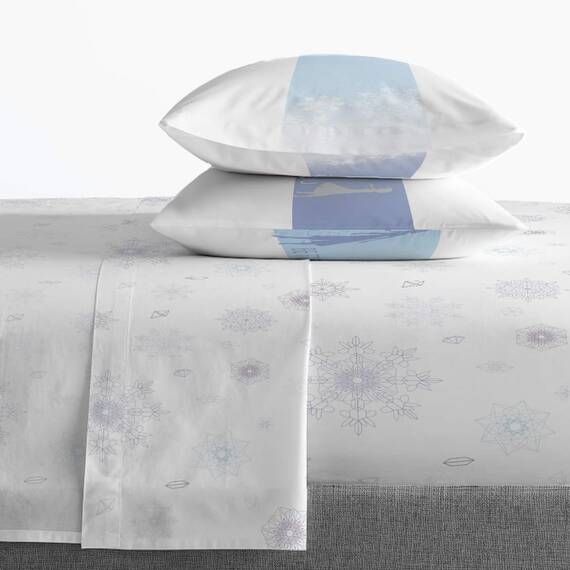 Jay Franco Disney Frozen 2 Elsa Color Block 7 Piece Queen Bed Set - Includes Reversible Comforter & Sheet Set Bedding - Super Soft Fade Resistant Microfiber (Official Disney Product)