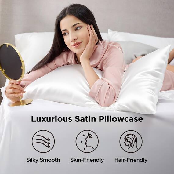 Bedsure Satin-Kissenbezüge, 2 Stück