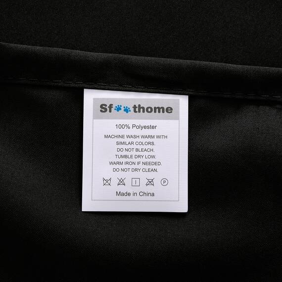 Sfoothome Bettwäsche-Set, 4-teilig, extra tiefe Taschen, 1800er-Serie, knitterfrei, farbecht, Bettlaken, Bettbezug und Kissenbezug, Schwarz