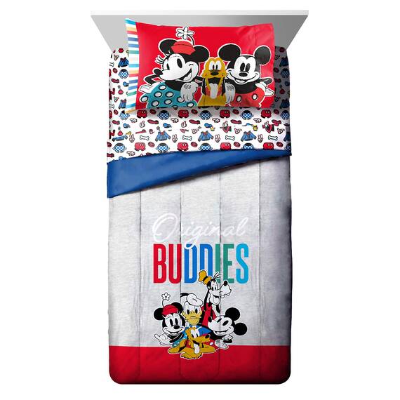 Jay Franco Disney Sensational 6 Buddies 7 Piece Full Bed Set - Includes Comforter & Sheet Set Bedding - Super Soft Fade Resistant Microfiber (Official Disney Product)