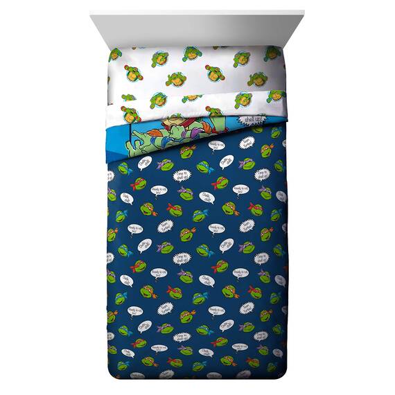 Nickelodeon Teenage Mutant Ninja Turtles Bettwäsche-Set, 5-teilig, wendbar, superweiche, lichtbeständige Mikrofaser, offizielles Nickelodeon Produkt