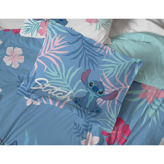 Jay Franco Disney Lilo & Stitch Paradise Dream Bettwäsche-Set, 5-teilig, inkl. wendbarer Bettdecke und Bettlaken, superweiche, lichtbeständige Mikrofaser, offizielles Disney-Produkt