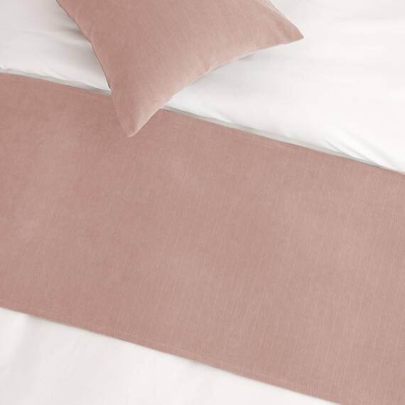 AMBERIS Bett Läufer Single Layer Chenille Koralle Rosa, Modern Style Bett Schals für Home Hotel Dekorationen (Kissenbezüge separat erhältlich)