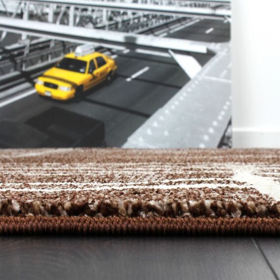 Paco Home Bettumrandung Läufer Modern Meliert Design Braun Beige Creme Läuferset 3 Teilig, Grösse:2mal 70x140 1mal 70x250