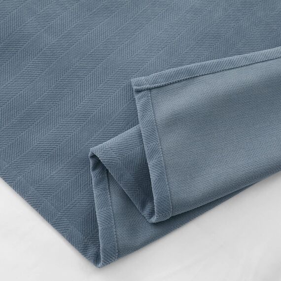 AMBERIS Bett Läufer Single Layer Chenille Blau, Modern Style Bett Schals für Home Hotel Dekorationen (Kissenbezüge separat erhältlich)