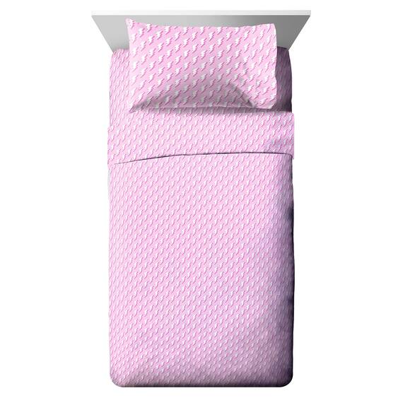 Jay Franco We Wear Cute Vibes Bettwäscheset für Doppelbett, 5-teilig, inklusive Bettdecke und Bettlaken, superweiche Kinder-Bettwäsche, farbechte Mikrofaser, offizielles Produkt