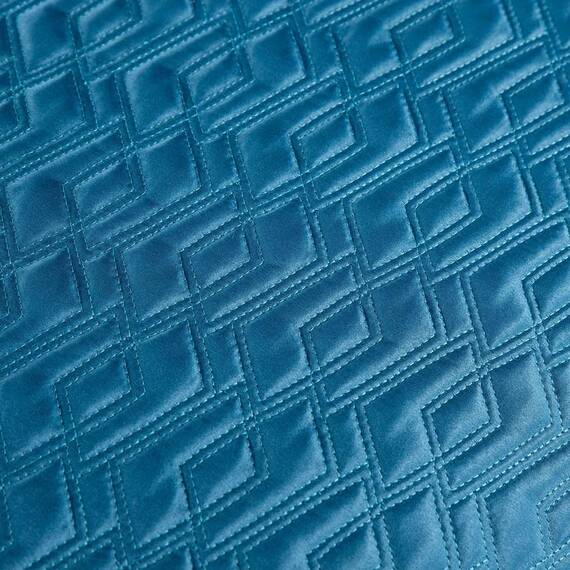 QRGMKL Neue einfarbige Bettläufer weiche, hautfreundliche Bettschals Hochpräzise geometrische Jacquard-Bettwäsche-Schutz-Tagesdecke für das Heimschlafzimmer Hotel-Blue B||180X50cm for 1.2m Bed