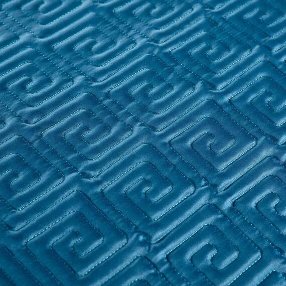 QRGMKL Neue einfarbige Bettläufer weiche, hautfreundliche Bettschals Hochpräzise geometrische Jacquard-Bettwäsche-Schutz-Tagesdecke für das Heimschlafzimmer Hotel-Blue A||210X50cm for 1.5m Bed