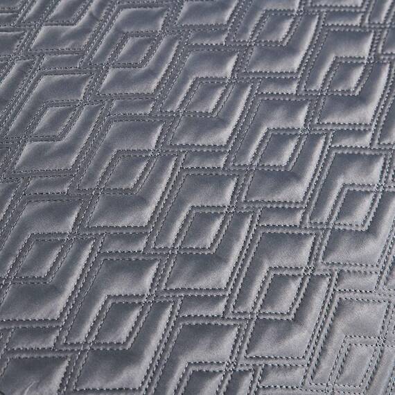 QRGMKL Neue einfarbige Bettläufer weiche, hautfreundliche Bettschals Hochpräzise geometrische Jacquard-Bettwäsche-Schutz-Tagesdecke für das Heimschlafzimmer Hotel-Grey B||2 Pillowcases(50X50cm)