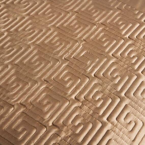 QRGMKL Neue einfarbige Bettläufer weiche, hautfreundliche Bettschals Hochpräzise geometrische Jacquard-Bettwäsche-Schutz-Tagesdecke für das Heimschlafzimmer Hotel-Gold A||2 Pillowcases(50X50cm)