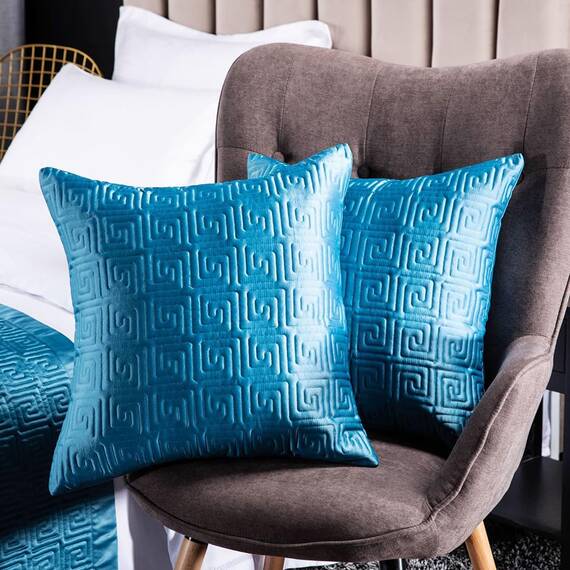 QRGMKL Neue einfarbige Bettläufer weiche, hautfreundliche Bettschals Hochpräzise geometrische Jacquard-Bettwäsche-Schutz-Tagesdecke für das Heimschlafzimmer Hotel-Blue A||180X50cm for 1.2m Bed