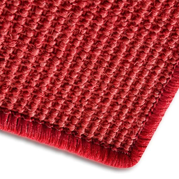 Floordirekt Sisal-Bettumrandung Sylt - Bettvorleger Teppichläufer - 3-teiliges Läufer-Set in 3 Größen (B: 67 cm | L: 1 x 330 cm + 2 x 130 cm, Rot)
