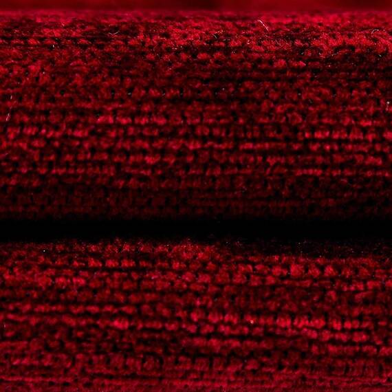 McAlister Textiles Alston Chenille | Überwurf 265cm x 300cm in Rot mit Grau | Decke für Sofa, Bett, Sessel, Picknick