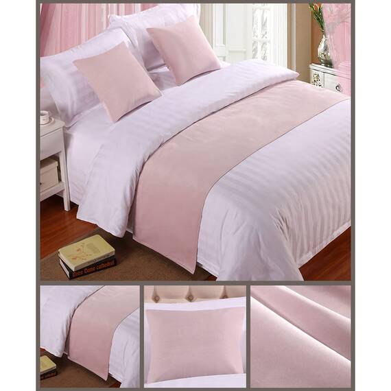Bettläufer, King-Size-Bett, weicher Samt, Dekoration, Bettbezug, rosa, luxuriöse Tagesdecke, Bettläufer, für Fuß, Bett, Schal, Bett, Handtuch für Hotel, Schlafzimmer, Hochzeitszimmer, 240 x 50 cm