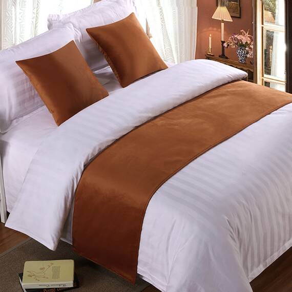 Bettläufer, Einzelbett, weicher Samt, Dekoration, Bettbezug, Braun, Luxus-Tagesdecke, Bettläufer, für Fuß des Bettes, Bett, Bett, Handtuch für Hotel, Schlafzimmer, Hochzeitszimmer, 180 x 50 cm