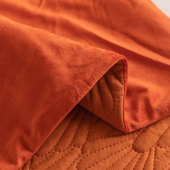 Morbuy Bettläufer und Kissen Bezug, Muschelmuster Jacquard Bettschal für den Fuß des Bettes Luxus Weicher Bettlaufer Schlafzimmer für Gästehaus Hotel Schlafzimme (45x45cm (Kissenbezug),orange)