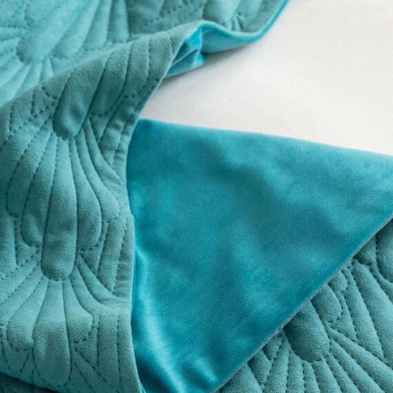 Morbuy Bettläufer und Kissen Bezug, Muschelmuster Jacquard Bettschal für den Fuß des Bettes Luxus Weicher Bettlaufer Schlafzimmer für Gästehaus Hotel Schlafzimme (30x50cm (Kissenbezug),Himmelblau)