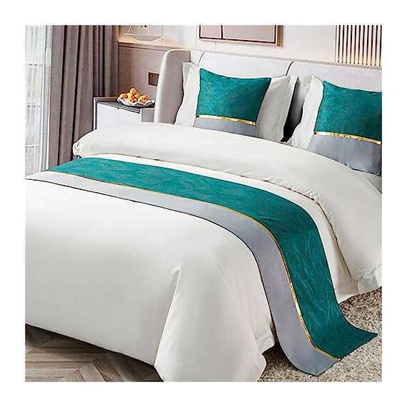 Morbuy Bettläufer mit Kissenbezug, Bettschal für den Fuß des Bettes Luxus Weicher Bettlaufer Schlafzimmer für Gästehaus Hotel Schlafzimme Dekorativer