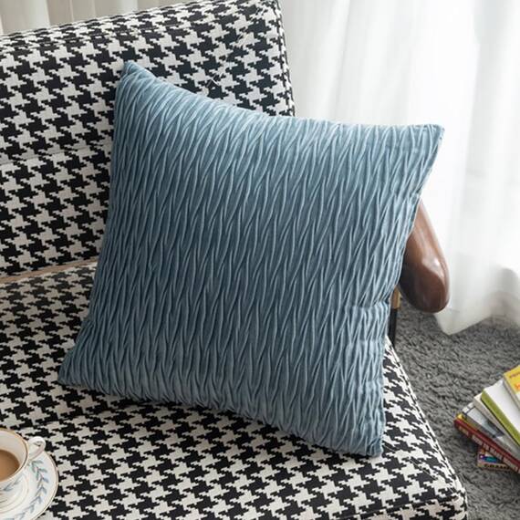 Morbuy Bettläufer und Kissen Bezug, Reversibel Bettschal für den Fuß des Bettes Luxus Weicher Bettlaufer Schlafzimmer für Hotel Gästehaus Schlafzimme (45x240cm (Jacquard-Bettläufer),Dunst blau)