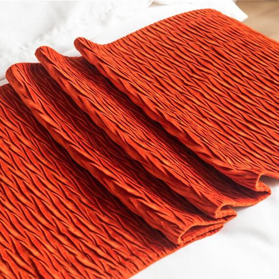 Morbuy Bettläufer und Kissen Bezug, Reversibel Bettschal für den Fuß des Bettes Luxus Weicher Bettlaufer Schlafzimmer für Hotel Gästehaus Schlafzimme (45x45cm (Jacquard-Kissenbezug),Orange)