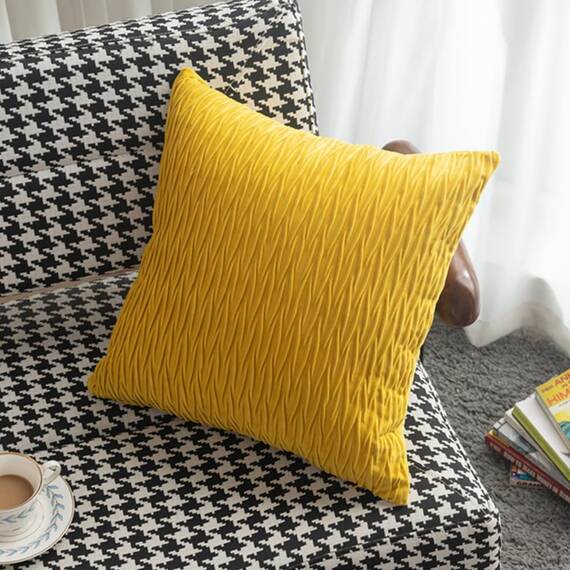 Morbuy Bettläufer und Kissen Bezug, Reversibel Bettschal für den Fuß des Bettes Luxus Weicher Bettlaufer Schlafzimmer für Hotel Gästehaus Schlafzimme (45x180cm (Jacquard-Bettläufer),senfgelb)