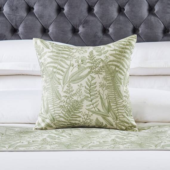 OSVINO 2 Stücke Kissenbezug Blumen 50x50 cm Micorfiber Kissenhülle Vintage Bequem für Bett Sofa Schlafzimmer Hotel Zimmer,Grün