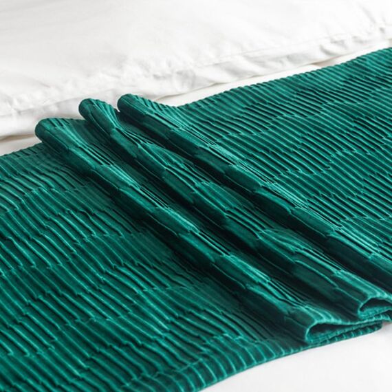 Morbuy Bettläufer mit Kissen, Bettschal für den Fuß des Bettes Luxus Weicher Bettlaufer Schlafzimmer für Gästehaus Hotel Schlafzimme Dekorativer (45x240+45x45cm,Goldgelb)