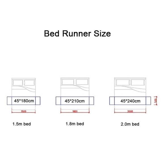 WYHQL Bettläufer Krone drucken heiße Strasssteine werfen Samtschal Quaste Dekor Mode Bettwäsche Schutz für Home Hotel Hochzeit Schlafzimmer (Color : Gray, Size : 45x210cm (for 1.5m Bed))