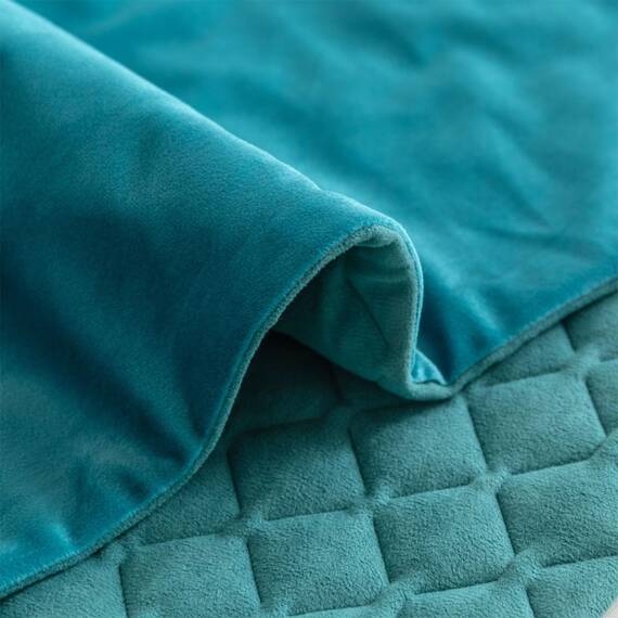 Morbuy Bettläufer mit Kissen, Bettschal für den Fuß des Bettes Luxus Weicher Bettlaufer Schlafzimmer für Gästehaus Hotel Schlafzimme Dekorativer (See blau,45x180+45x45cm)